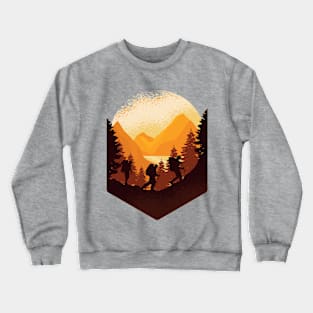 Friends Mountain Hiking Lover Artwork - Trekking Lover Crewneck Sweatshirt